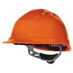 Фото Каска DeltaPlus™ QUARTZ UP IV (с храповиком), оранжевый На фото изображено Каска DeltaPlus™ QUARTZ UP IV (с храповиком), оранжевый