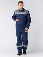 Костюм Труженик-2 СОП (тк.Смесовая,210) п/к, т.синий/серый