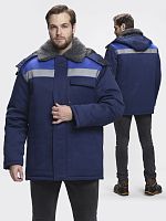 Куртка зимняя Бригада NEW (тк.Смесовая,210), т.синий/васильковый